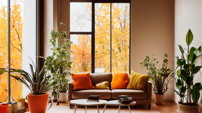 Decoración acogedora otoño